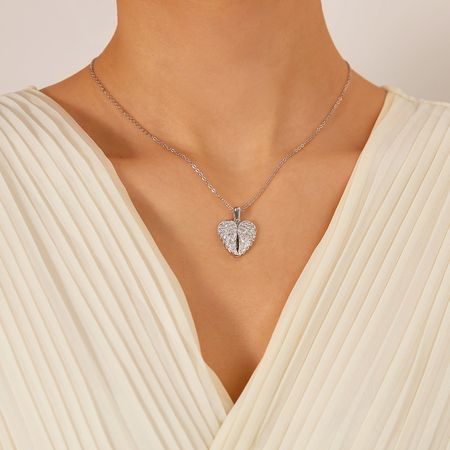 Eternal Guardian Angel Wings Memorial Necklace with Hidden Name